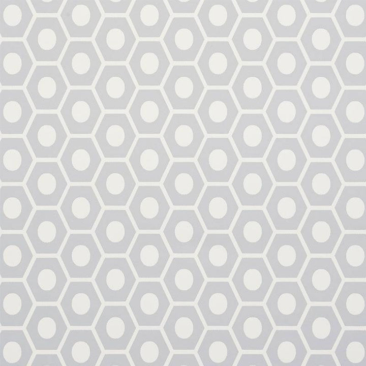 Queen B Grey 5009573 by Schumacher Designer Wallpaper Studio Bon 1.12" - Swanky Fabrics -