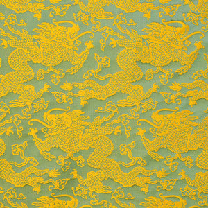 Schumacher Fabric Ruan Dragon Damask Gold 78102