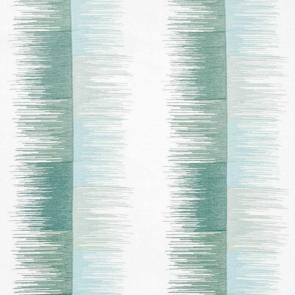 Sunburst Stripe Embroidery Mineral 78403 by Schumacher Designer Fabric Uncommon Threads 18.0" - Swanky Fabrics -