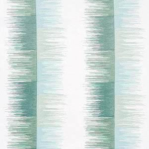 Schumacher Fabric Sunburst Stripe Embroidery Mineral 78403