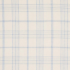 Schumacher Fabric Nils Plaid Linen Blue 80301