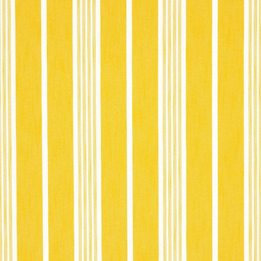 Hampton Stripe Indoor/Outdoor Canary 82303 by Schumacher Designer Fabric Mary Mcdonald 6.75" - Swanky Fabrics -