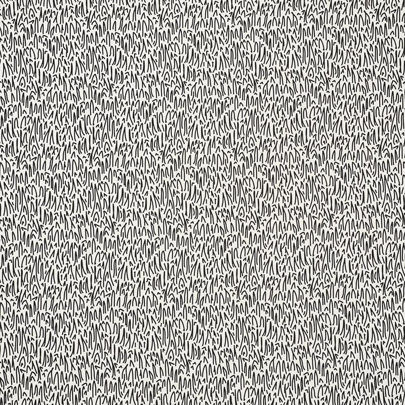 Grass Ii Indoor/Outdoor Black 176602 by Schumacher Designer Fabric New Wave: Black & White 9.0" - Swanky Fabrics -