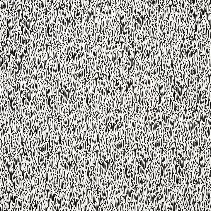 Grass Ii Indoor/Outdoor Black 176602 by Schumacher Designer Fabric New Wave: Black & White 9.0" - Swanky Fabrics -