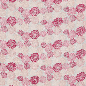 Schumacher Fabric Dahlia Hand Block Print Hot Pink 181801