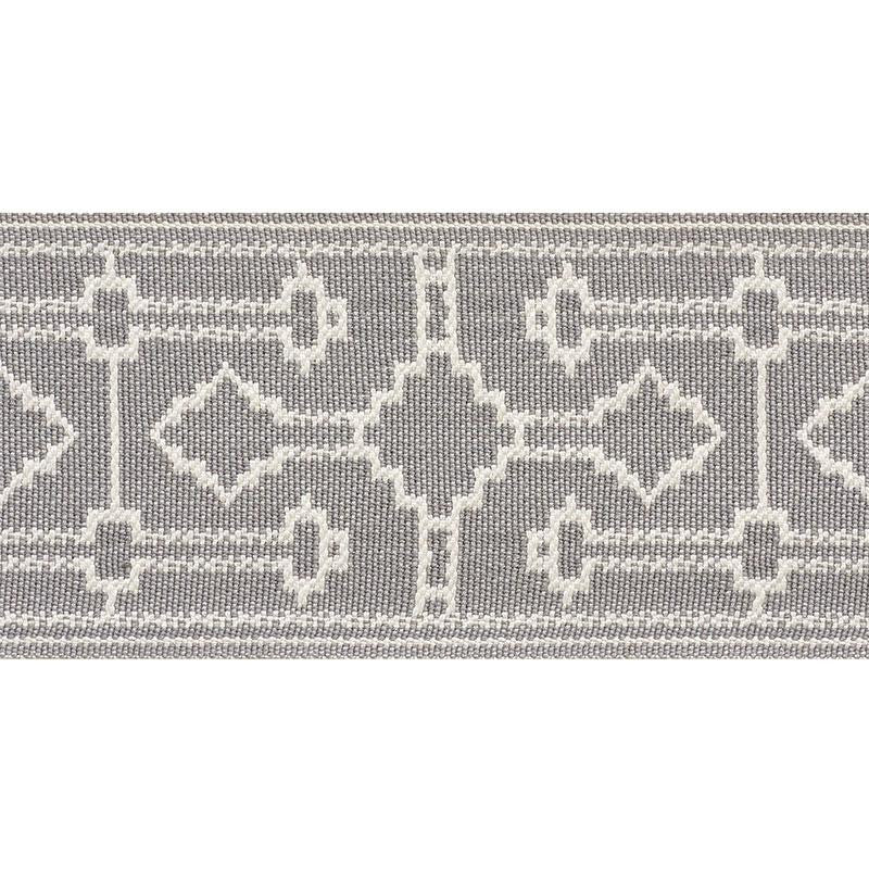 Filbert Tape Grey 75282 by Schumacher Designer Trim New Traditional 4.88" - Swanky Fabrics -