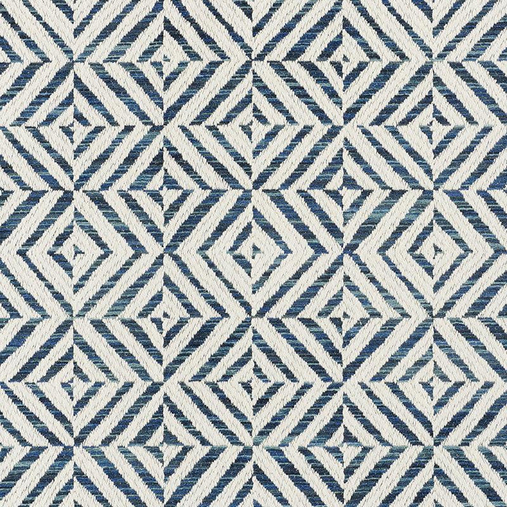 Jubilee Blue 72151 by Schumacher Designer Fabric Essentials: Mid-Scale Upholstery Fabrics 2.38" - Swanky Fabrics -