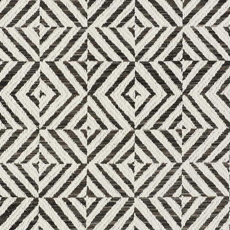 Jubilee Charcoal 72152 by Schumacher Designer Fabric Essentials: Mid-Scale Upholstery Fabrics 2.38" - Swanky Fabrics -