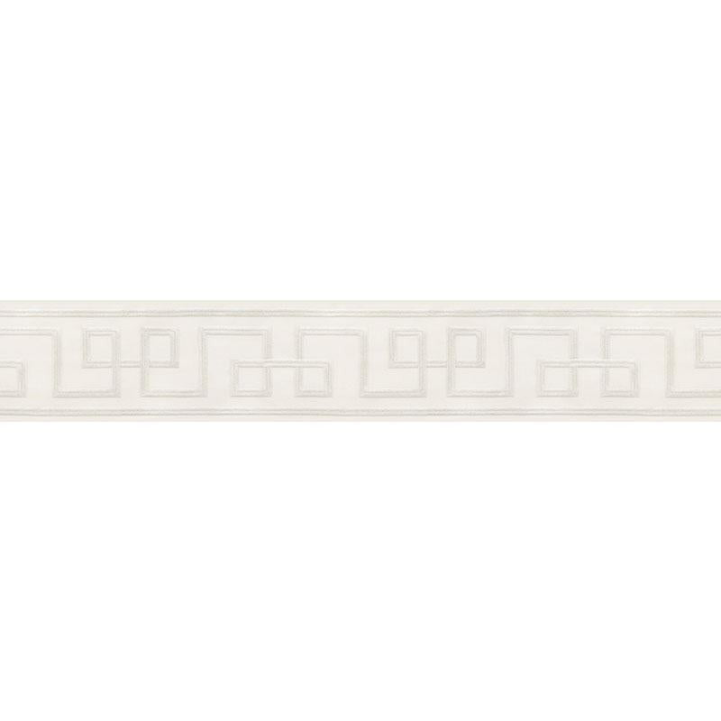 Octavius Tape Silver 66163 by Schumacher Designer Trim Mary Mcdonald 15.0" - Swanky Fabrics -