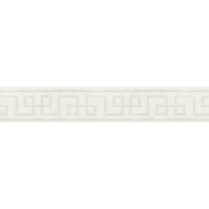 Octavius Tape Silver 66163 by Schumacher Designer Trim Mary Mcdonald 15.0" - Swanky Fabrics -