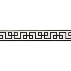 Schumacher Trim Octavius Tape Black On Ivory 66166
