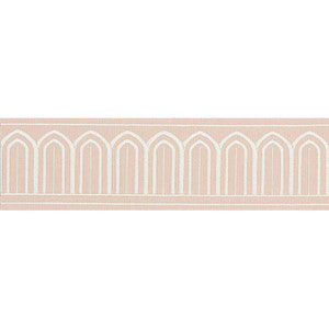 Schumacher Trim Arches Embroidered Tape Medium Blush 70764