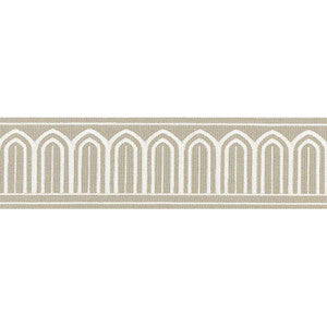Schumacher Trim Arches Embroidered Tape Medium Taupe 70765