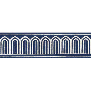 Schumacher Trim Arches Embroidered Tape Medium Marine 70767