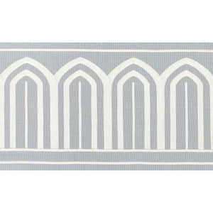 Schumacher Trim Arches Embroidered Tape Wide Sky 70773