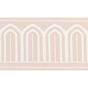 Schumacher Trim Arches Embroidered Tape Wide Blush 70774