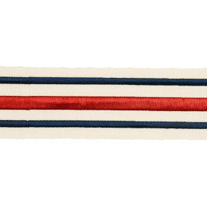 Schumacher Trim Military Stripe Tape Red & Navy 70782