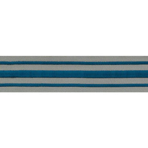 Schumacher Trim Military Stripe Tape Peacock On Celadon 70785