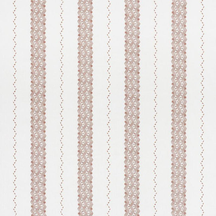 Nauset Stripe Sienna 177703 by Schumacher Designer Fabric Chambray 13.0" - Swanky Fabrics -