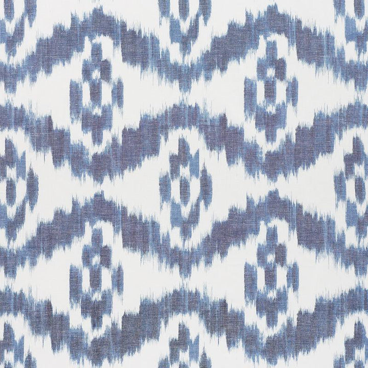 Madaket Ikat Indigo 177820 by Schumacher Designer Fabric Ikat 17.25" - Swanky Fabrics -