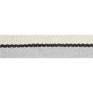 Schumacher Trim Ile Saint-Louis Narrow Tape White Black & Silvery Blue 77000