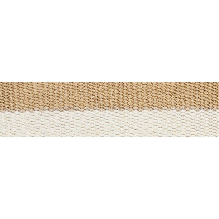Modern Neutral Iii Narrow Tape White & Gold 77030 by Schumacher Designer Trim Stephanie Seal Brown - Swanky Fabrics -