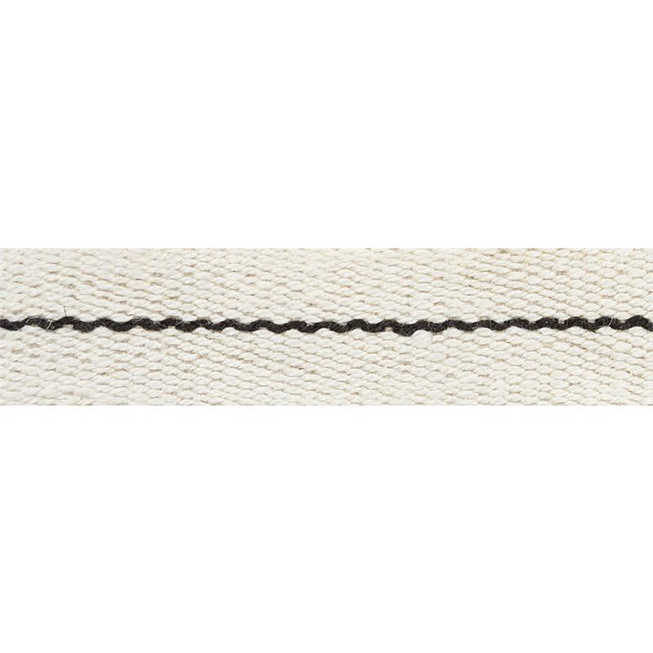 Agnes Narrow Tape White & Black 77060 by Schumacher Designer Trim Stephanie Seal Brown - Swanky Fabrics -