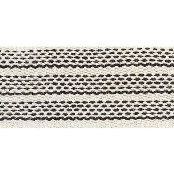 Agnes Medium Tape White & Black 77070 by Schumacher Designer Trim Stephanie Seal Brown - Swanky Fabrics -