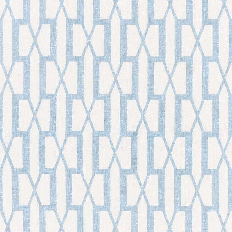 Belvedere Sky 176119 by Schumacher Designer Fabric Veere Grenney 2.88" - Swanky Fabrics -