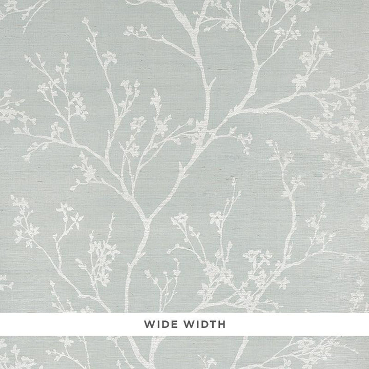 Twiggy Sisal Sky 5008292 by Schumacher Designer Wallpaper Shangri-La 32.5" - Swanky Fabrics -
