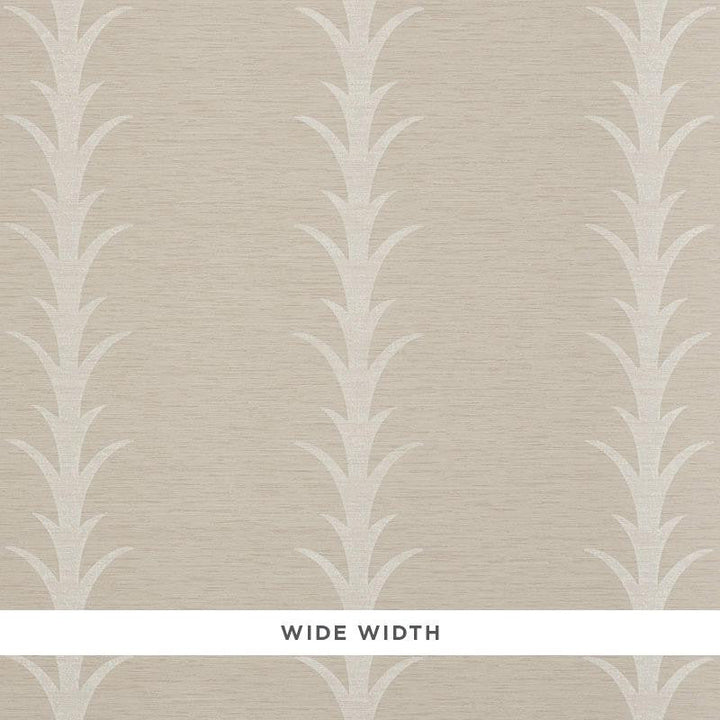 Acanthus Stripe Vinyl Taupe 5008591 by Schumacher Designer Wallpaper Silver Lining Performance Wallcoverings 27.0" - Swanky Fabrics -