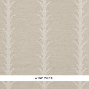 Schumacher Wallpaper Acanthus Stripe Vinyl Taupe 5008591