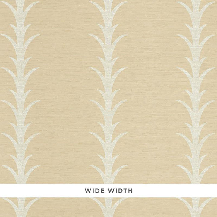 Acanthus Stripe Vinyl Natural 5008592 by Schumacher Designer Wallpaper Silver Lining Performance Wallcoverings 27.0" - Swanky Fabrics -