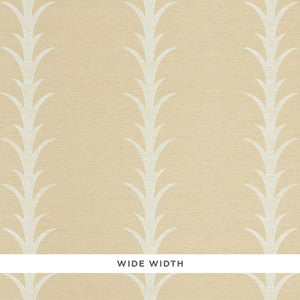 Schumacher Wallpaper Acanthus Stripe Vinyl Natural 5008592