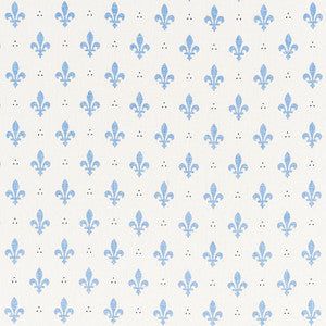 Schumacher Fabric Fleur De Lis Blue 176960