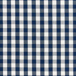Schumacher Fabric Elton Cotton Check Navy 63063