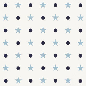 Schumacher Wallpaper Etoiles Et Points Blues 5008550