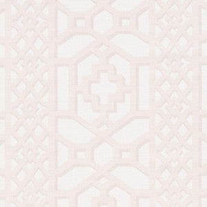Schumacher Fabric Zanzibar Trellis Matte Blush 175743
