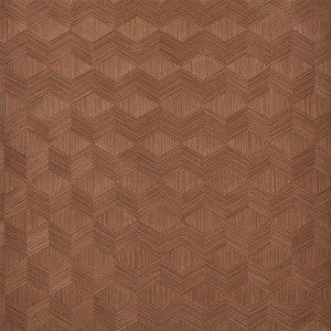 Schumacher Wallpaper Chevron Inlay Walnut 5009631