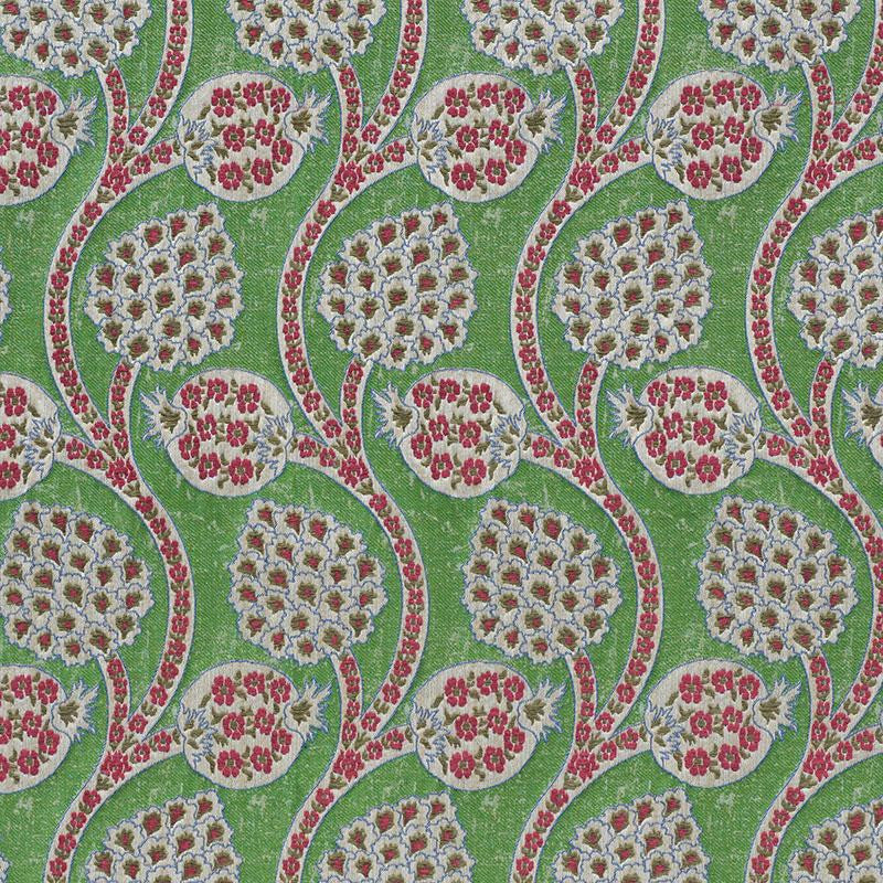 Persephone Verdant 72001 by Schumacher Designer Fabric Ottoman Chic 6.25" - Swanky Fabrics -