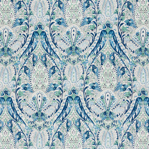Schumacher Fabric Layla Paisley Blue & Green 177671