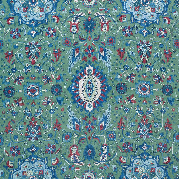 Jahanara Carpet Jade 172793 by Schumacher Designer Fabric Ottoman Chic 26.75" - Swanky Fabrics -