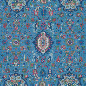 Schumacher Fabric Jahanara Carpet Peacock 172794