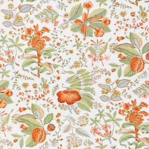 Schumacher Fabric Pomegranate Botanical Orange 178122