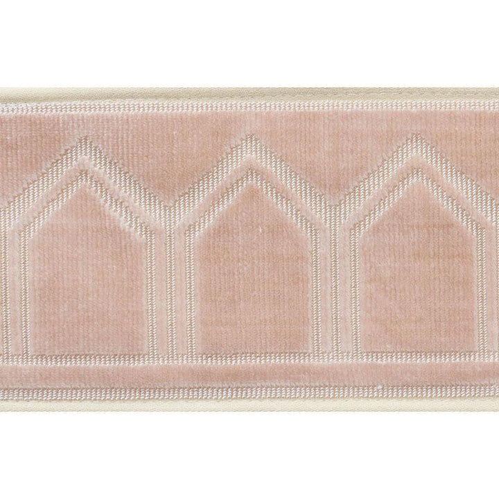 Vizier Velvet Tape Blush 75733 by Schumacher Designer Trim Ottoman Chic 2.0" - Swanky Fabrics -