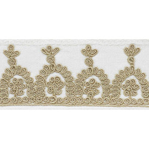 Schumacher Trim Noelia Embroidered Tape Ivory 74150