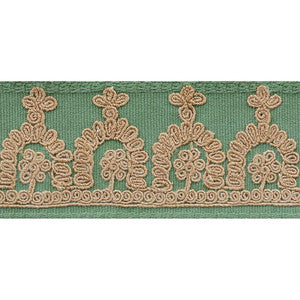 Schumacher Trim Noelia Embroidered Tape Jade 74151
