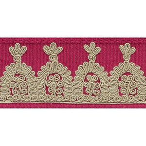 Schumacher Trim Noelia Embroidered Tape Garnet 74152