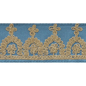Schumacher Trim Noelia Embroidered Tape Cadet 74153