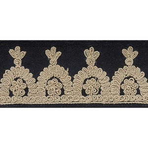 Schumacher Trim Noelia Embroidered Tape Onyx 74154